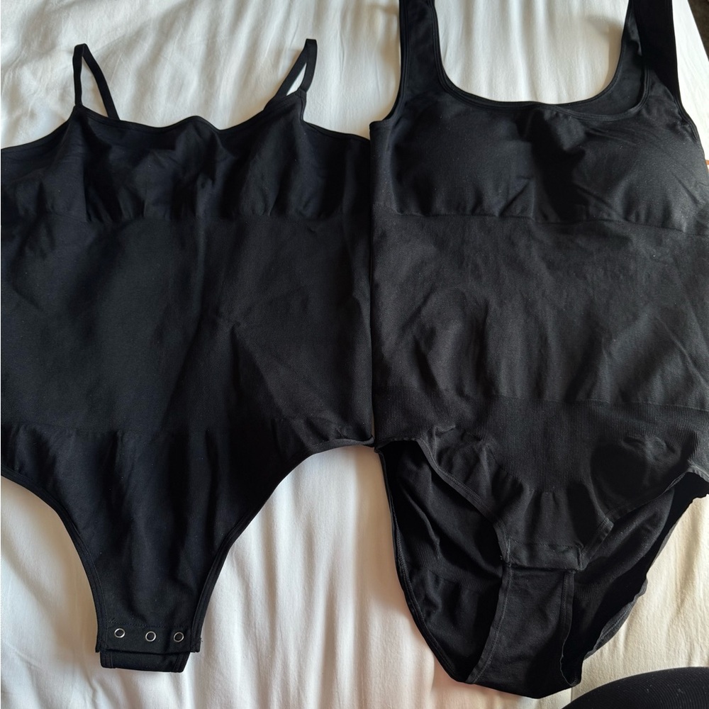 Black Bodysuit Shapwear Set